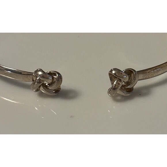 Liz Claiborne Contemporary Double Knots .925 Sterling Silver Cuff Bracelet - Picture 3 of 9